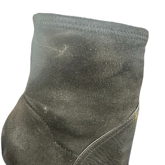 Louise et Cie Black Leather Sock Ankle Boots Women’s 8.5 Pointed Toe High Heel - Picture 12 of 12